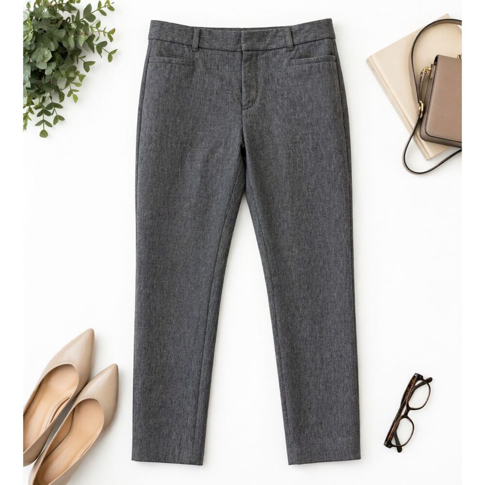 Banana Republic Womens Pants Size 8 (33x26) Gray Flat Front Pockets (780)